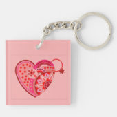 AcrylSleutelhanger met mooie ART Sleutelhanger (Achterkant)