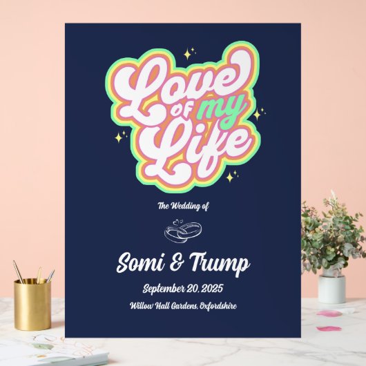 Acrylteken Acryl Bord (Huwelijk)