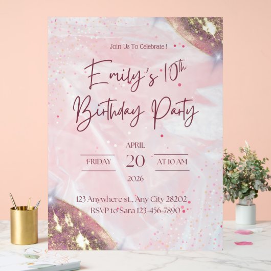 Acrylteken Acryl Bord (Huwelijk)