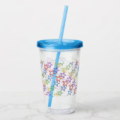 Acryltrommel - gekleurde sterren acryl drinkbeker (Achterkant)