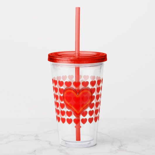 Acryltumbler - Harten Acryl Drinkbeker (Voorkant)
