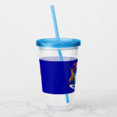 Acryltumbler met vlag van Michigan Acryl Drinkbeker (Links)