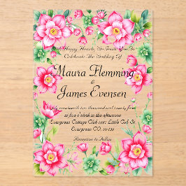 Acryluitnodiging Acryl Uitnodigingen