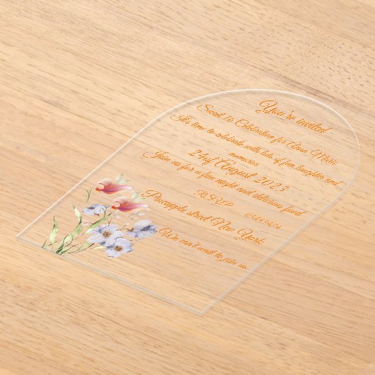 Acryluitnodiging Acryl Uitnodigingen (Laagn)