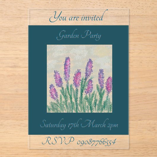 Acryluitnodiging Acryl Uitnodigingen (Voorkant)