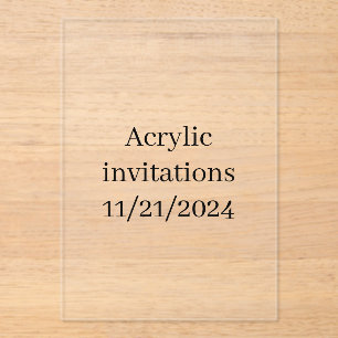 Acryluitnodigingen 11/21/2024 acryl uitnodigingen