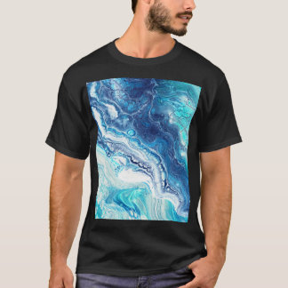 Acrylverf, abstracte kleurtonen t-shirt