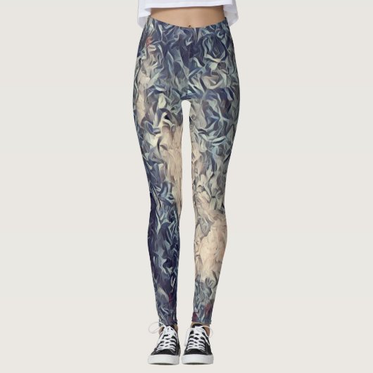Acrylverf rave liefde Leggings (Voorkant)