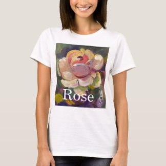 Acrylverf, roos t-shirt
