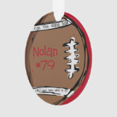 Acrylversiering op maat van Football Ornament (achterkant)
