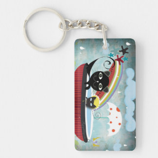 Acrylvezel rode bathtube met Sleutelhanger