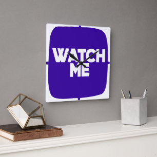 Acrylwandklok 10.75" : KIJK ME Vierkante Klok