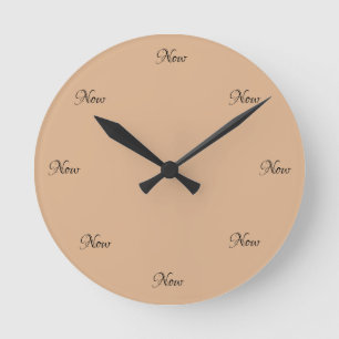 Acrylwandklok "De tijd is nu" Ronde Klok