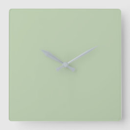Acrylwandklok, Tea Green Vierkante Klok