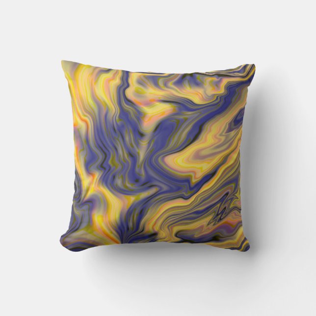 Acrylzuur, Bronze, Gold, zwart / Kussen (Voorkant)