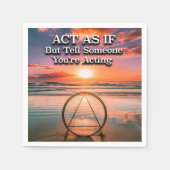 Act As If Recovery Slogan Sunrise Servet (Voorkant)