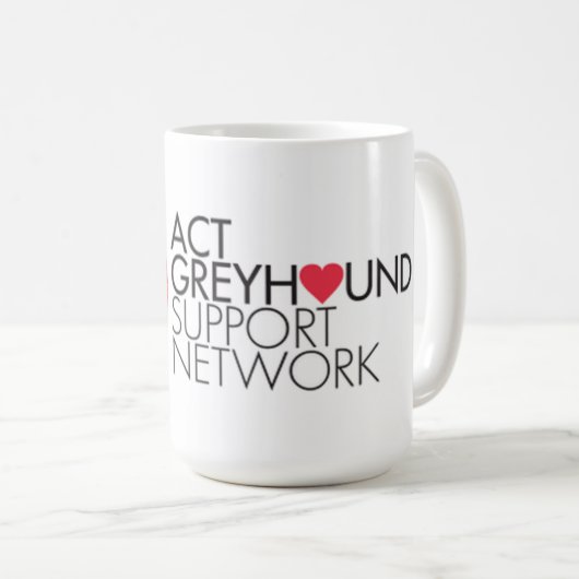 ACT Greyhound Support Network Logo Mok (Voorkant rechts)