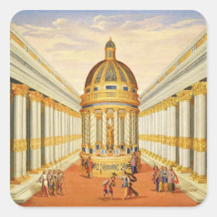 Act I, scenes VII and VIII: Baccus' Temple Vierkante Sticker