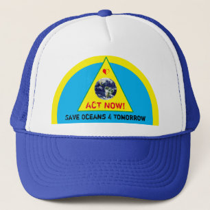 ACT NOW & Save Oceans 4 Tomorrow - Climate (pet) Trucker Pet