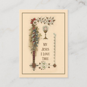 ACT OF SPIRITUEEL COMMUNION PRAYER HOLY CARD VISITEKAARTJE