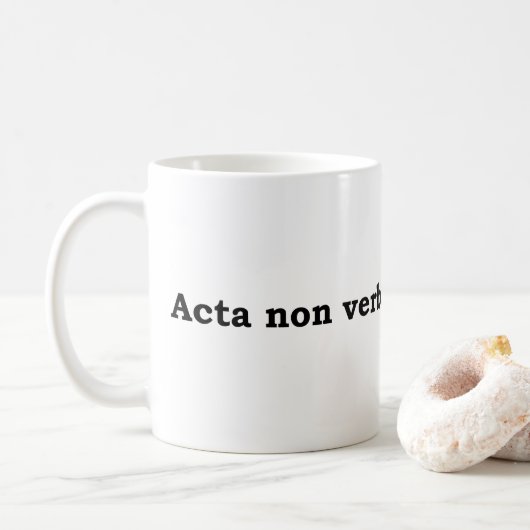 Acta non verba koffiemok (Met donut)