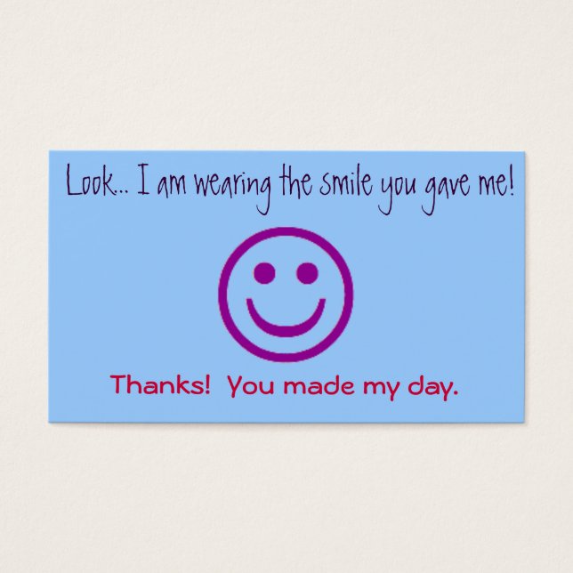 Acte aléatoire de cartes de gentillesse (Devant)