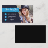 Acteerbare foto-Sjabloon hoofdfoto-speler  Visitekaartje (Voorkant / Achterkant)