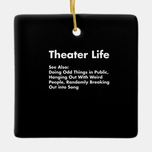 Acter Life, Funny Drama Actress Gifts Keramisch Ornament (Voorkant)