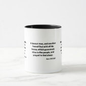 Actes 10:2 KJV Bible Écriture Mug à deux tons (Centre)