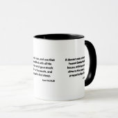 Actes 10:2 KJV Bible Écriture Mug à deux tons (Devant droit)