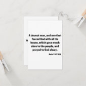 Actes 10:2 KJV Bible Scripture Carte de voeux (Devant/Arrière en situation)