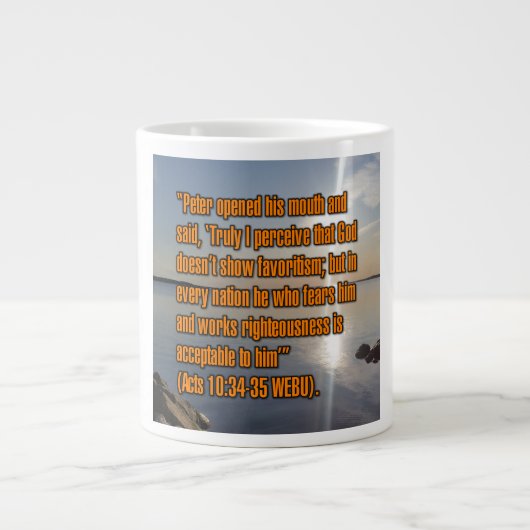 Actes 10:34–35 WEBU Mug (Devant)