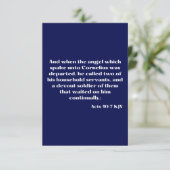 Actes 10:7 KJV Bible Scripture Carte de voeux (Debout devant)