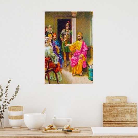 Actes 28:23-31 Paul Prêche à Rome poster (Cuisine)