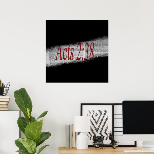Actes 2:38 Poster (Bureau à domicile)