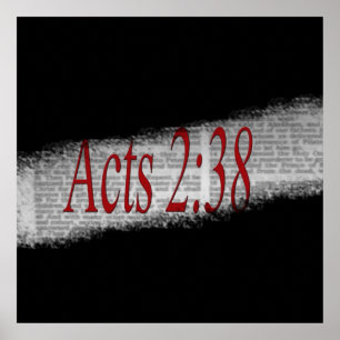 Actes 2:38 Poster