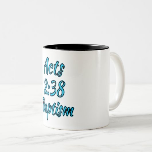 Actes chrétiens 2:38 Mug (Devant droit)