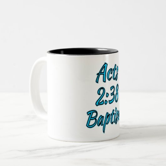 Actes chrétiens 2:38 Mug (Devant gauche)
