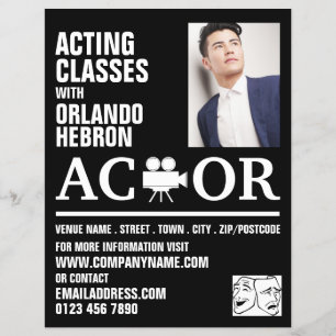 Acteur, Acteerlessies Reclame Flyer