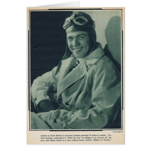 Acteur de film silencieux de David Rollins 1929 (Devant)