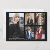 Acteur de modèle de photo moderne 5 QR Code carte (Devant)