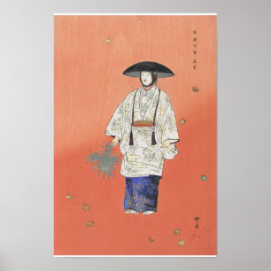 Acteur in het Noh-spel Hanagatami 1926 Poster