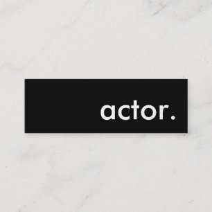 acteur. mini visitekaartje