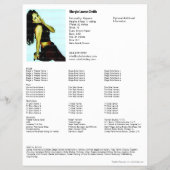 Acteur/Model Headshot Met Bijgevoegde CV Flyer (Achterkant)