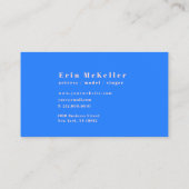 Acteur Model Singer Stijlvolle foto Visitekaartje (Achterkant)