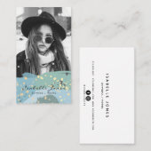 Acteur Model Zanger Turquoise Foto Visitekaartje (Voorkant / Achterkant)