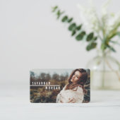 Acteur modellen danser foto moderne witte typograf visitekaartje (Staand voorkant)