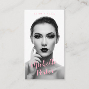 Acteur modellen headshot zwart-wit foto modern visitekaartje