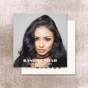 Acteur muzikant entertainment professionele foto vierkante visitekaartje