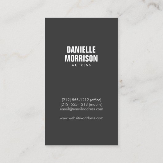 Acteurs et modèles Classic Carte de visite casque (Dos)